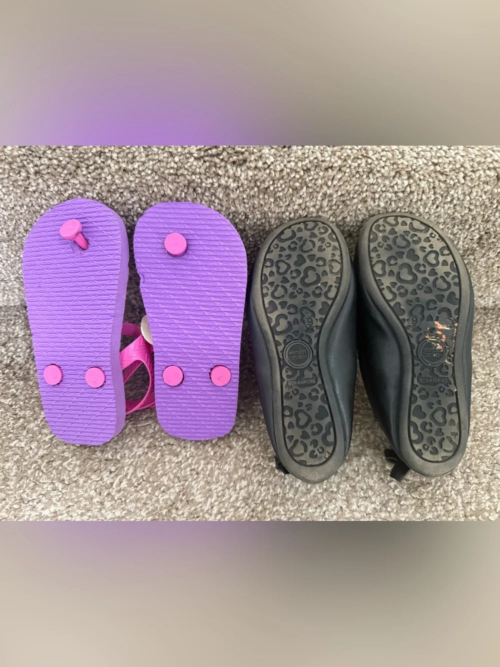 Girls Toddler Wonder Nation Black Shoes and Sandals Bundle Size 9
